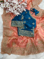 Very soft & elegant rich look fendy sartin fabric