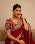 Fancy Fendy Satin Fabric Saree