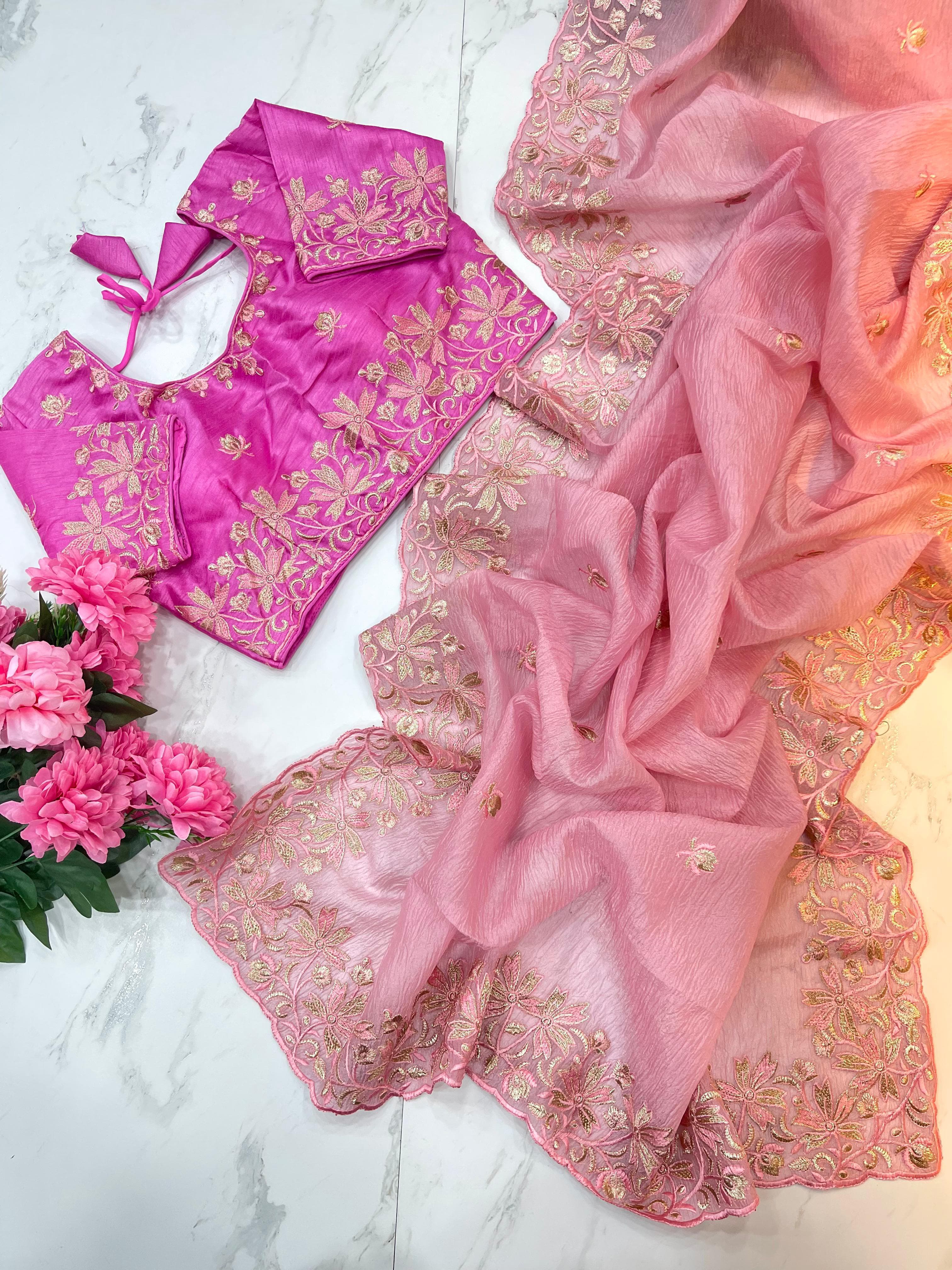 Very Soft nd elegant rich look candy crush Saree