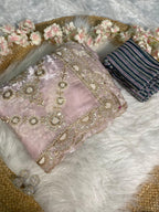 SOFT SATIN ORGANZA SAREE