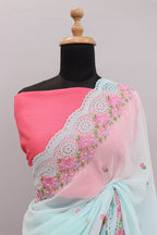 Embroidery Work Georgette Saree