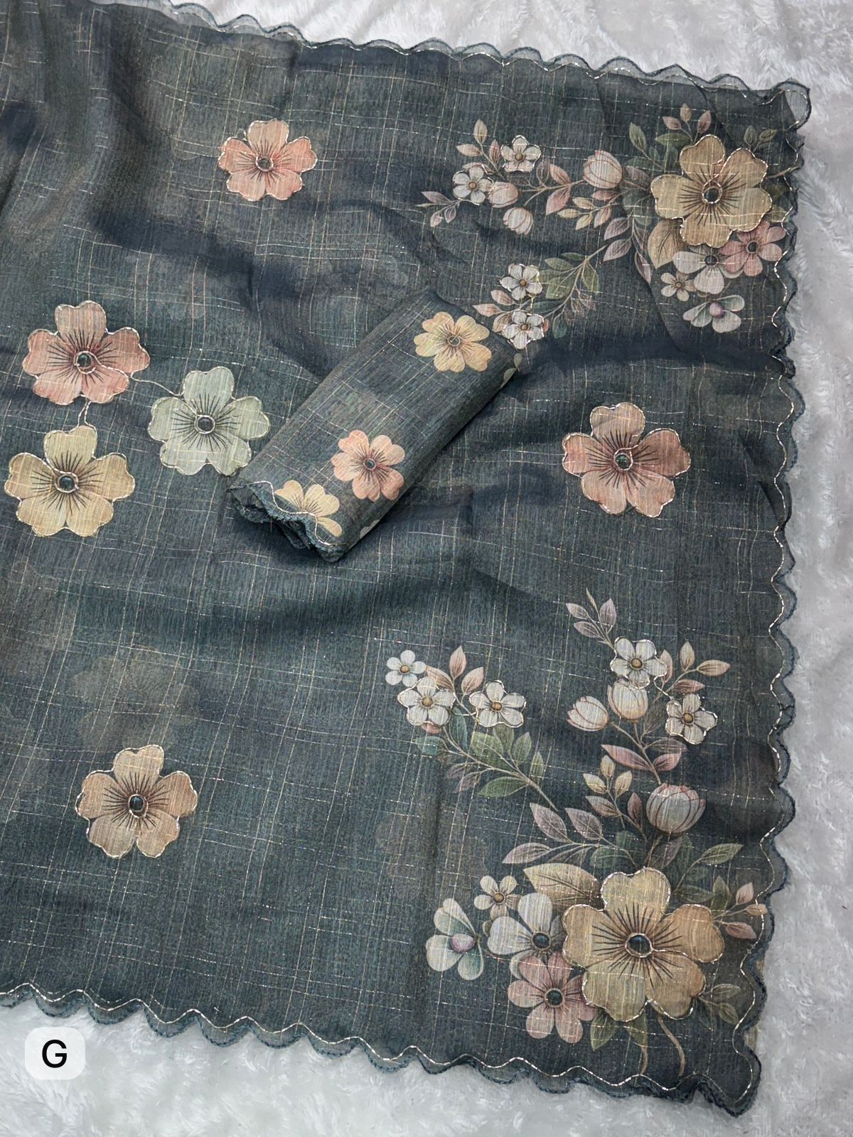 TISSUE COTTON DIGITAL PRINT SAREE