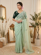 Pure soft nd elegant Shimmer silk saree