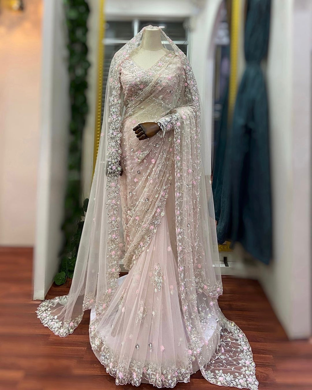 Soft Net Wedding Wardrobe Saree