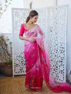 Soft Tebby Silk Pink Saree