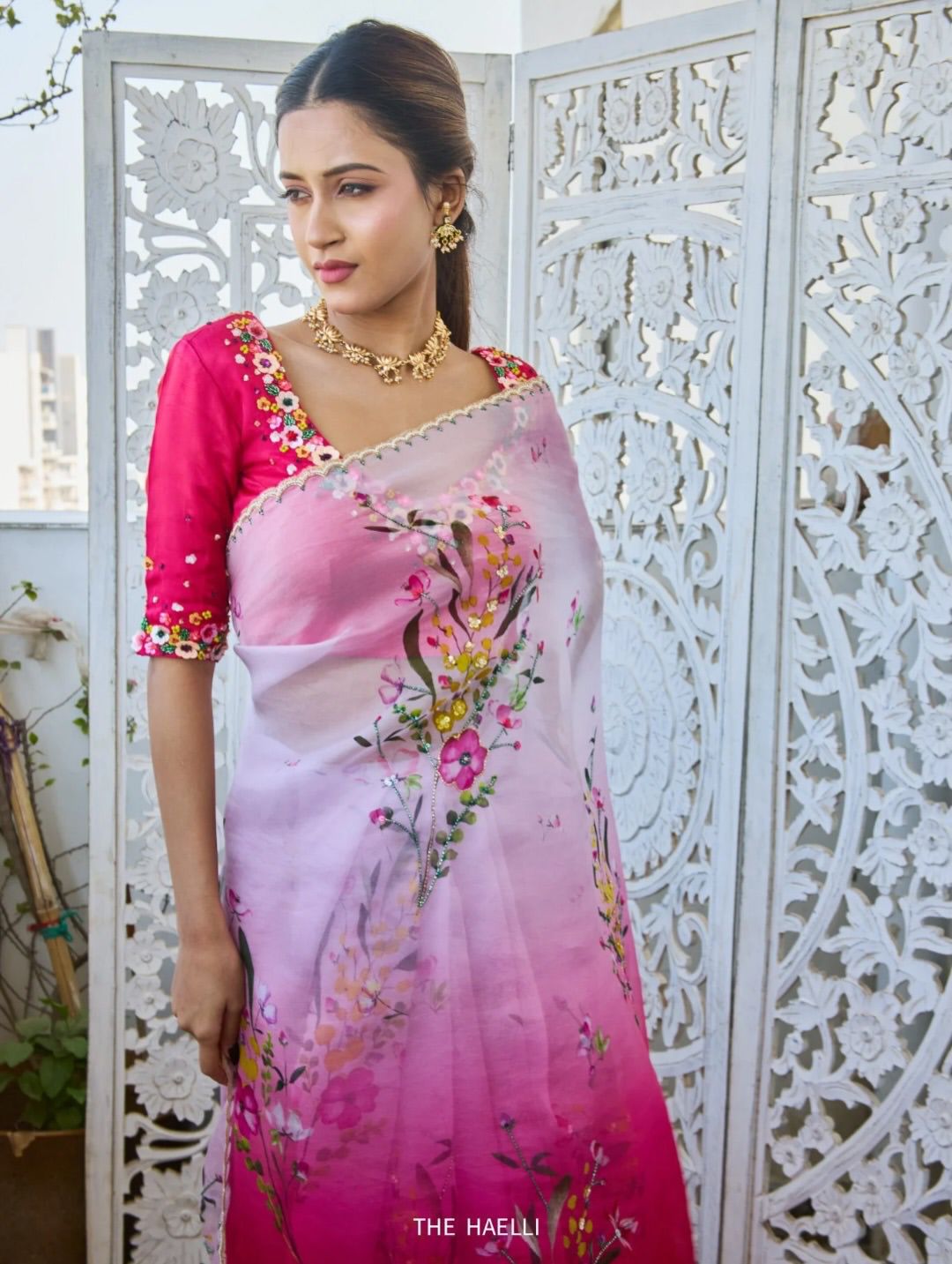 Soft Tebby Silk Pink Saree