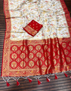 DOLLA SILK WHITE SAREE