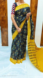 Plain Digital Print Saree