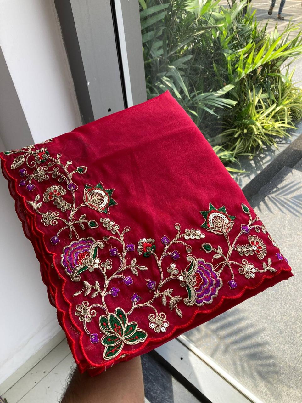 Party Wear Soft Star Georgette Saree