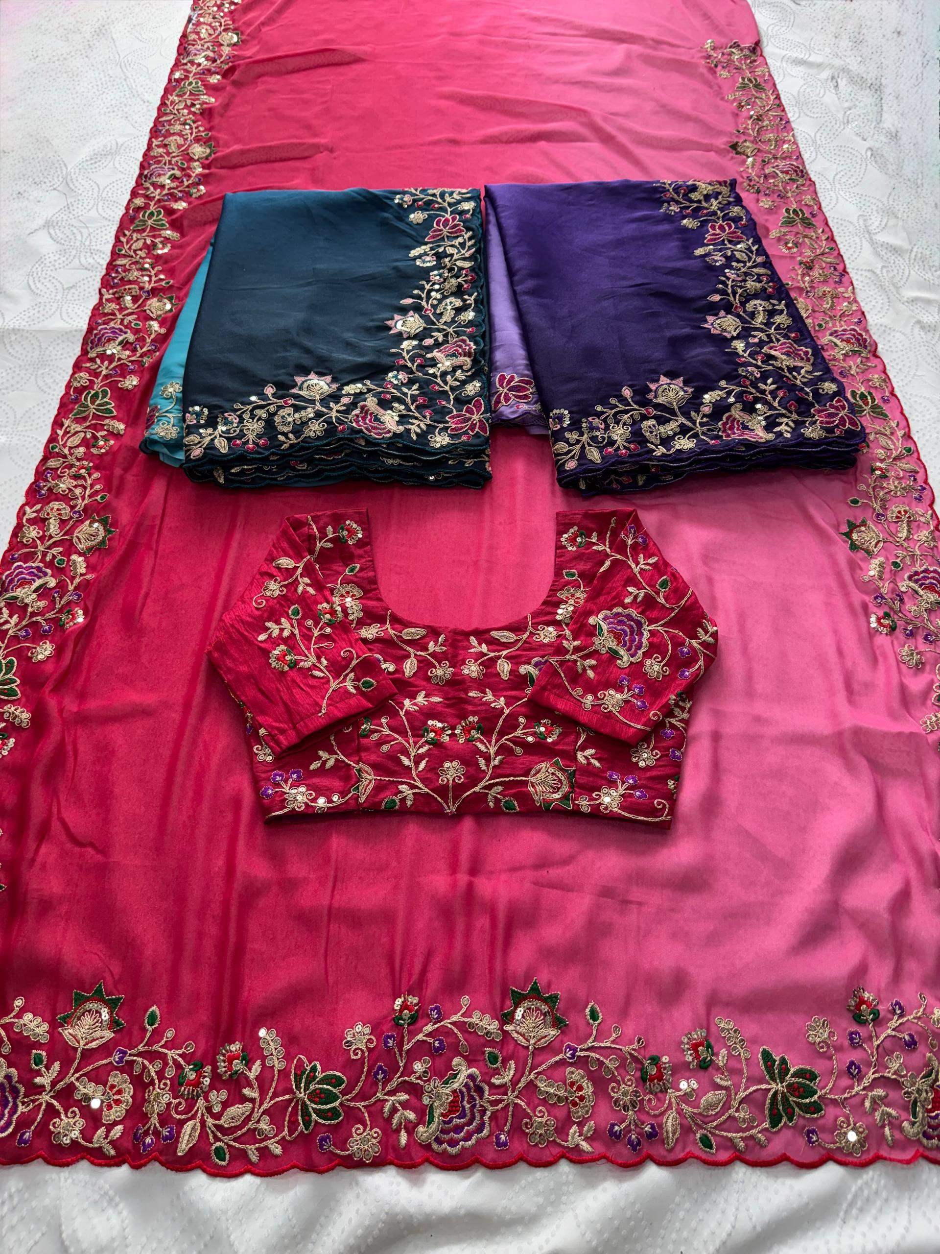 Soft Star Georgette Saree