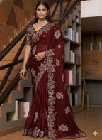 Blue Well Pure Rangoli Silk Saree