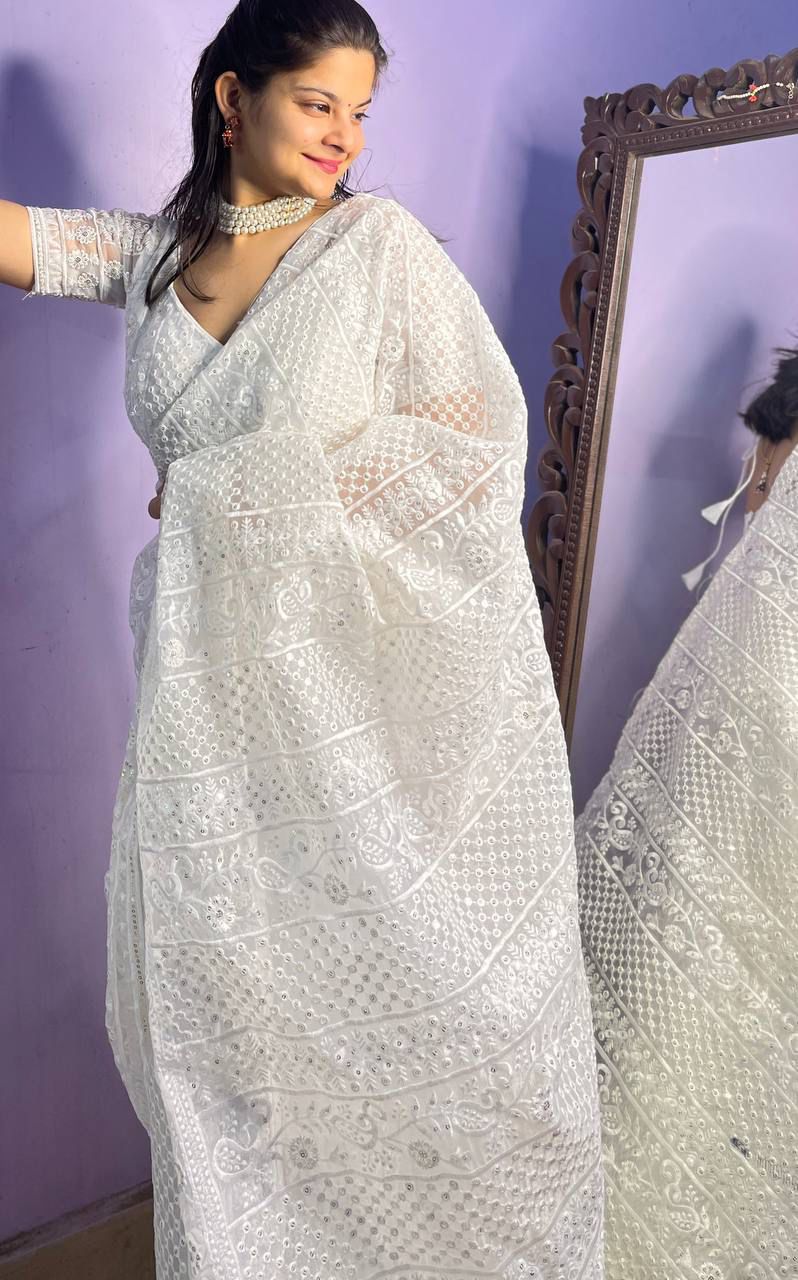 PURE AND LIGHT ORGANZA SAREES