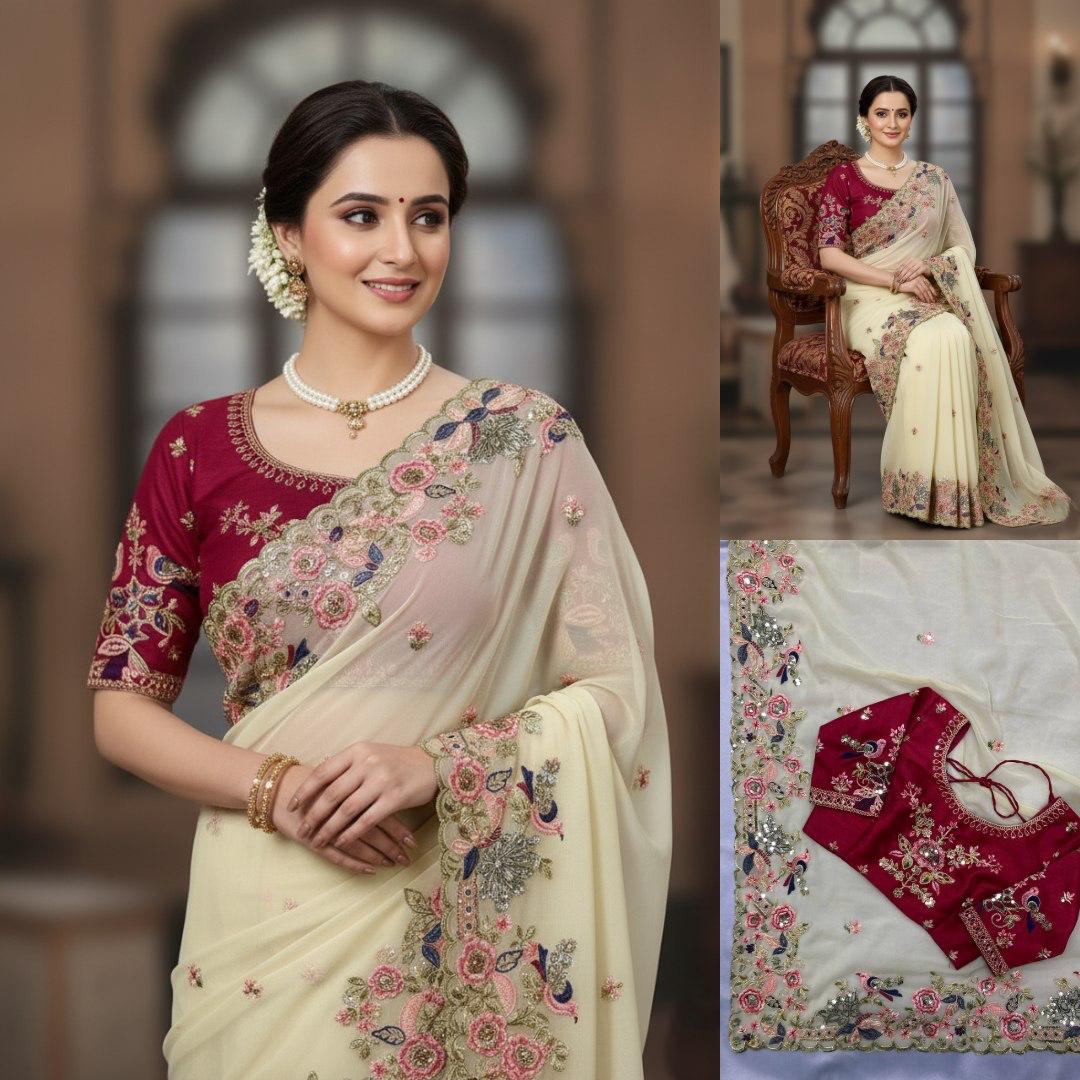 Party Wear Soft Georgette Saree