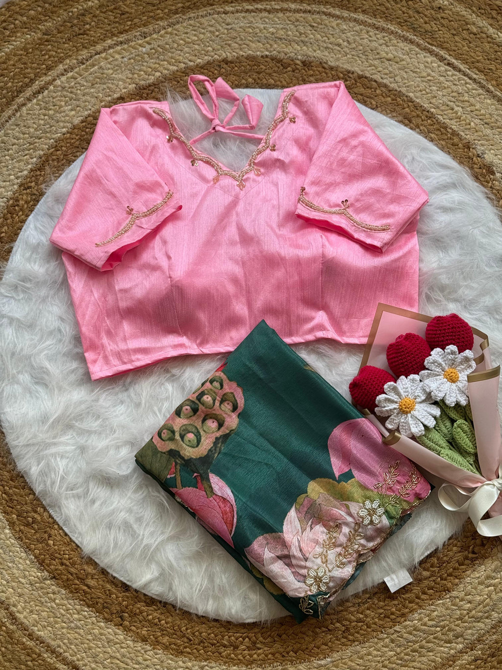 SOFT CHINNON FABRIC TRANDING SAREE