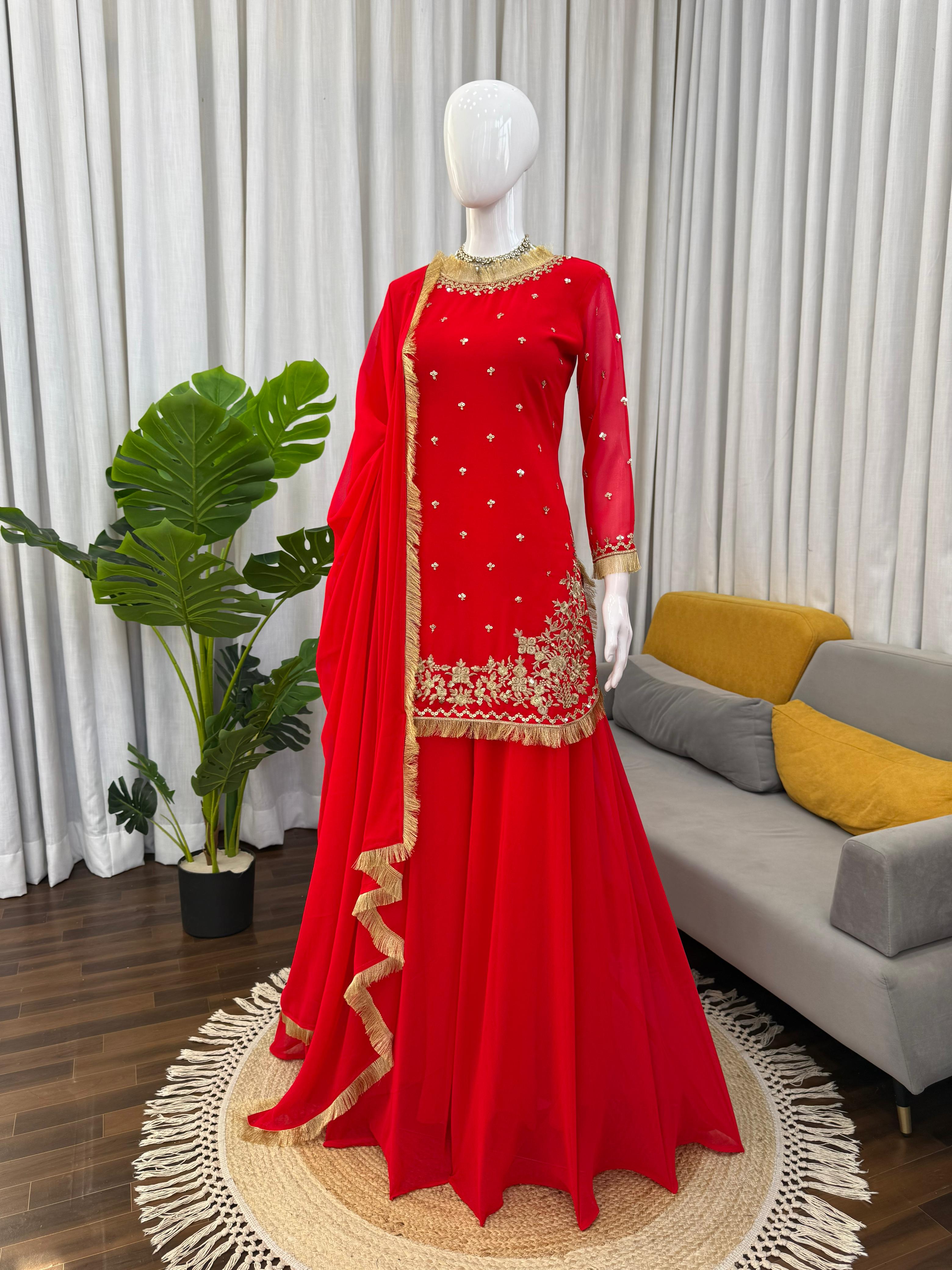 Designer Sharara Set – Elegant Ethnic Wear