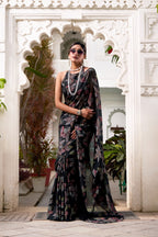 FLORAL LUREX BRASSO SAREE👗