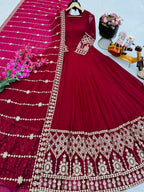 Designer Embroidered Anarkali Gown Dupatta Collection