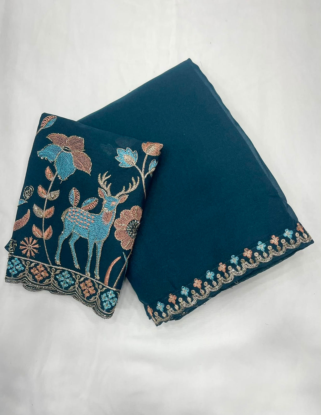 Rangoli Silk Multi Emrodairy Saree