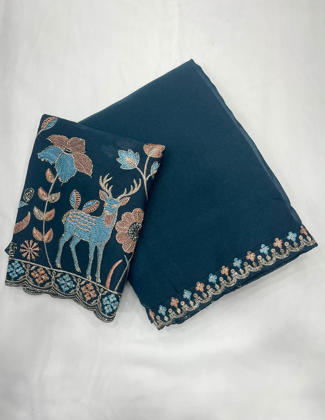 Rangoli Silk Multi Emrodairy Saree