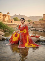 Beautifully crafted Traditional Georgette Saree