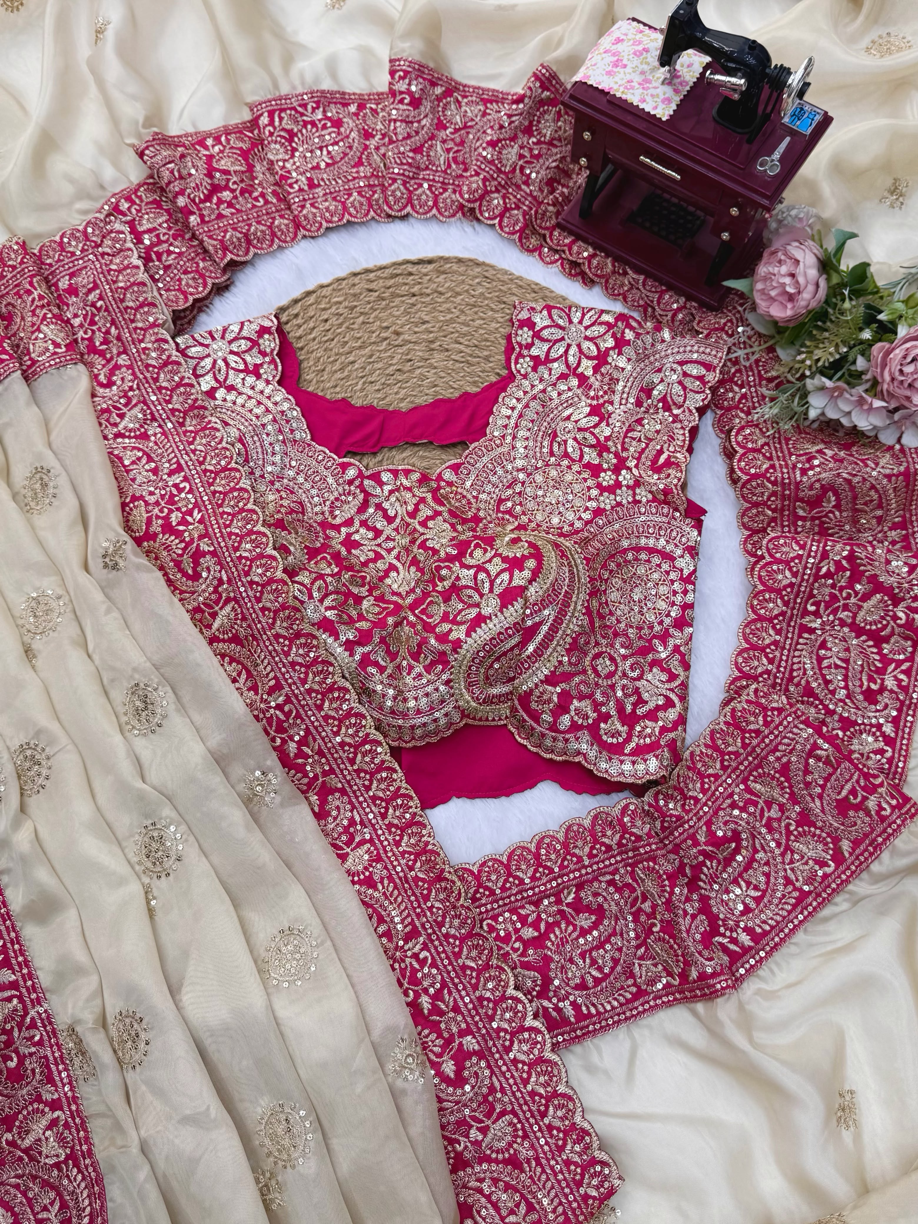 Bollywood Glass Organza Saree