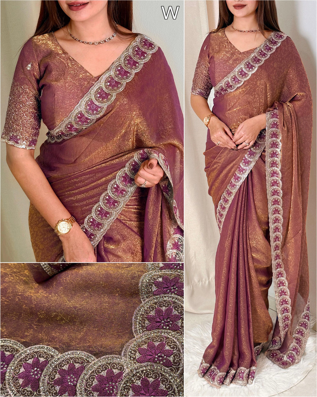 Star Fish Fendy Jacquard Saree