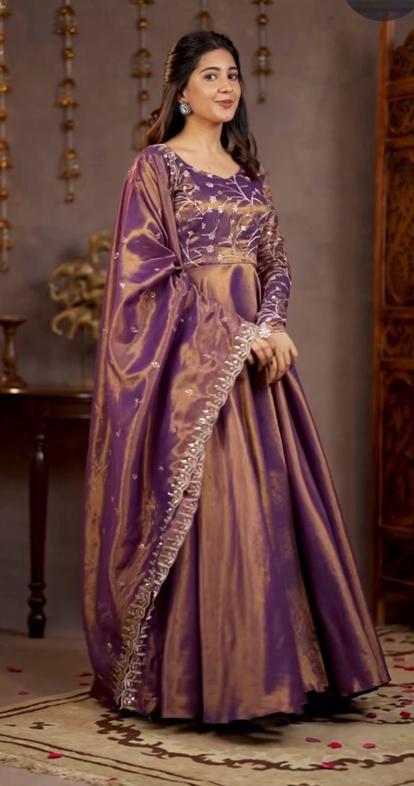 Heavy Cosmos Silk Material Anarkali Suit