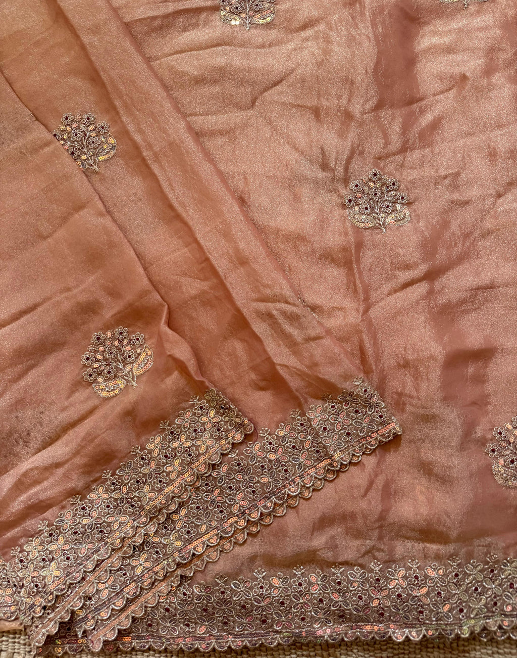 Sabyasachi Inspired Premium Moss Chiffon Saree