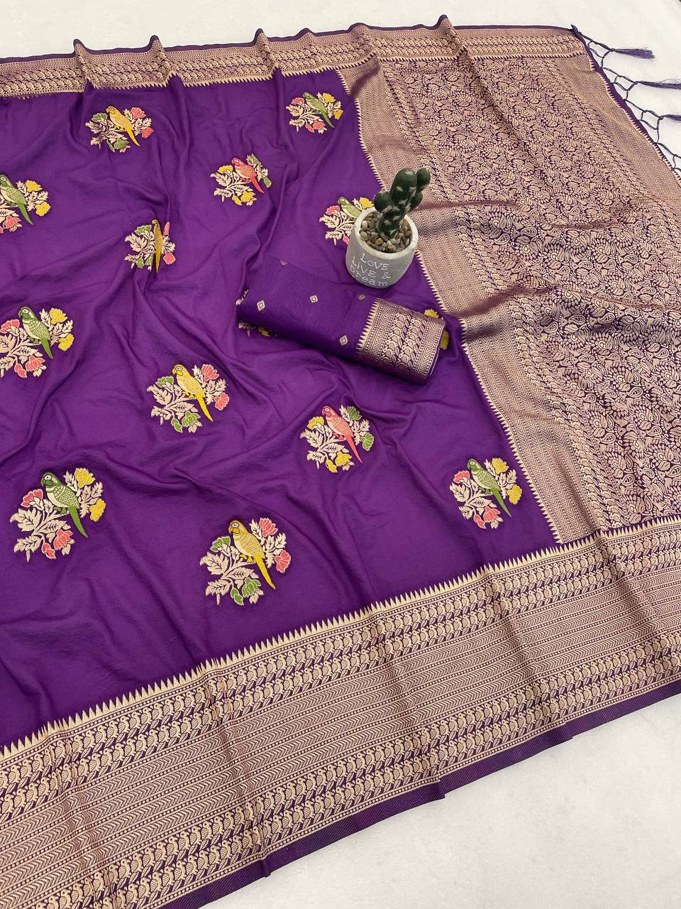 Pure Naylon kadi Creap Georgette Saree