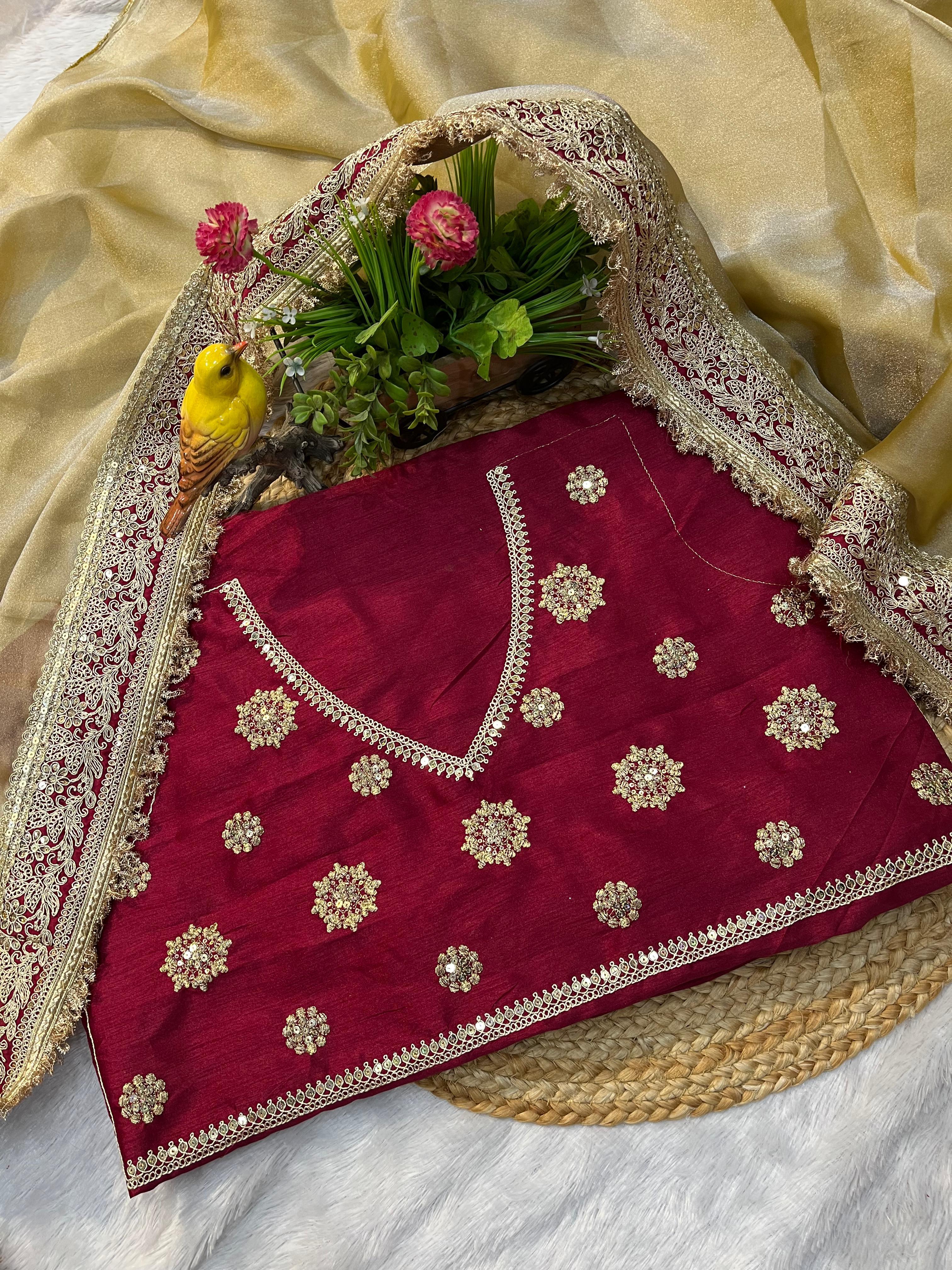 TRADING KAJAL  MOCHA SILK SAREE