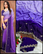 3D PADDING MOTI HANDWORK SAREE