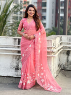 Pure Chanda Kora Silk Saree
