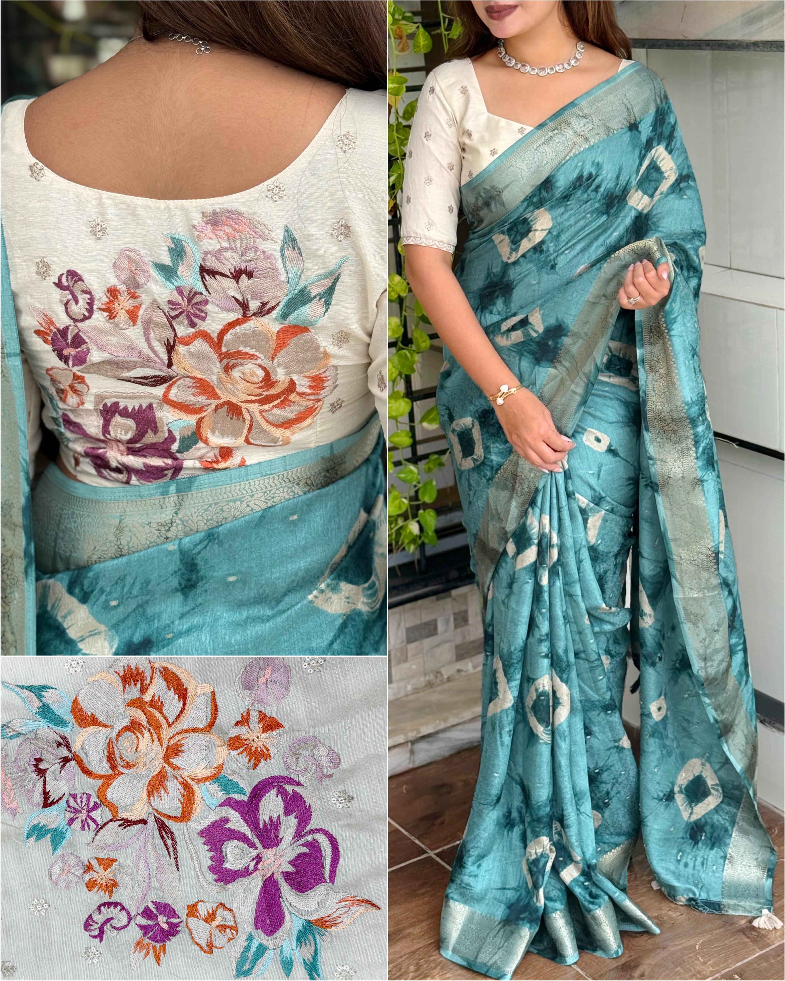 Pure Viscose Cotton Saree