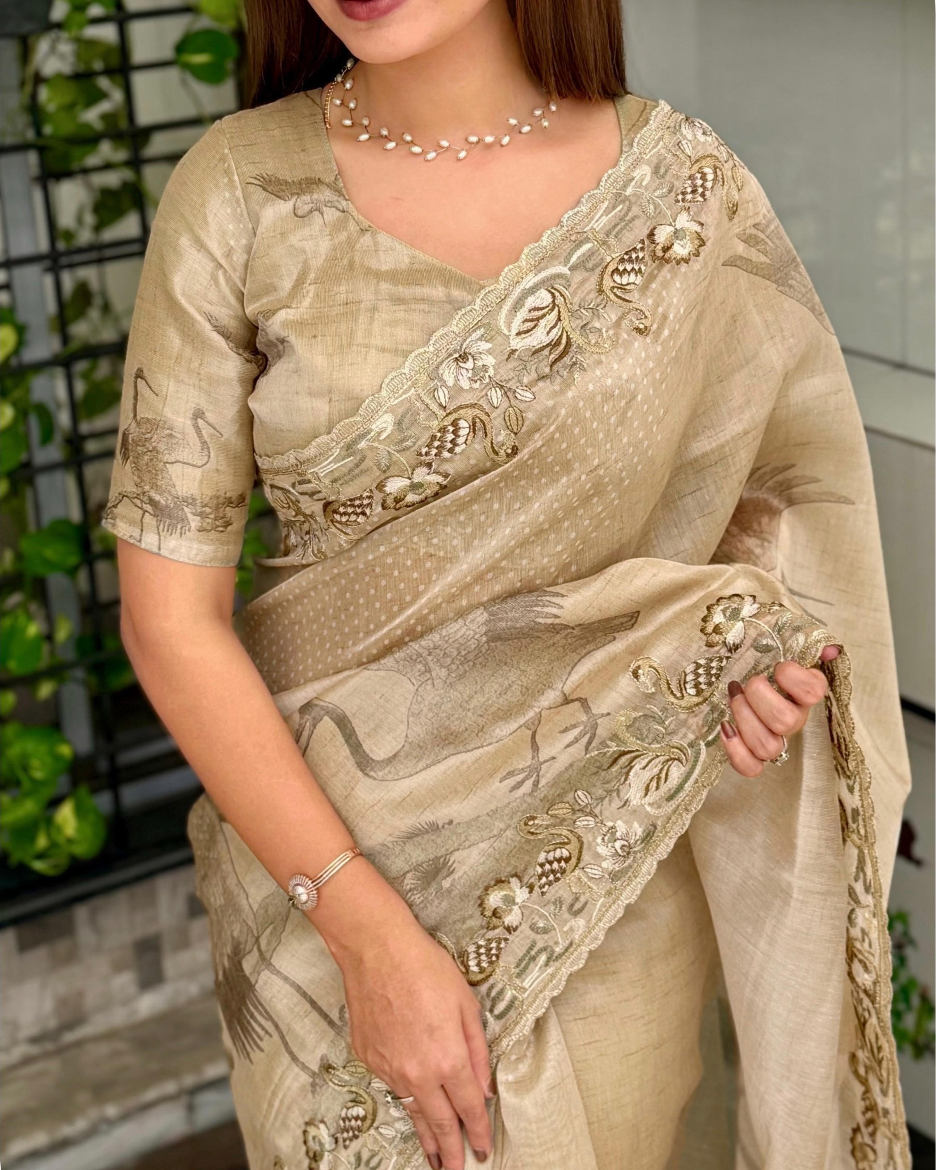 Glass Organza Saree