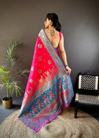 Pure paithani type Banarasi silk saree