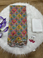 Smooth tebby silk digital printed saree