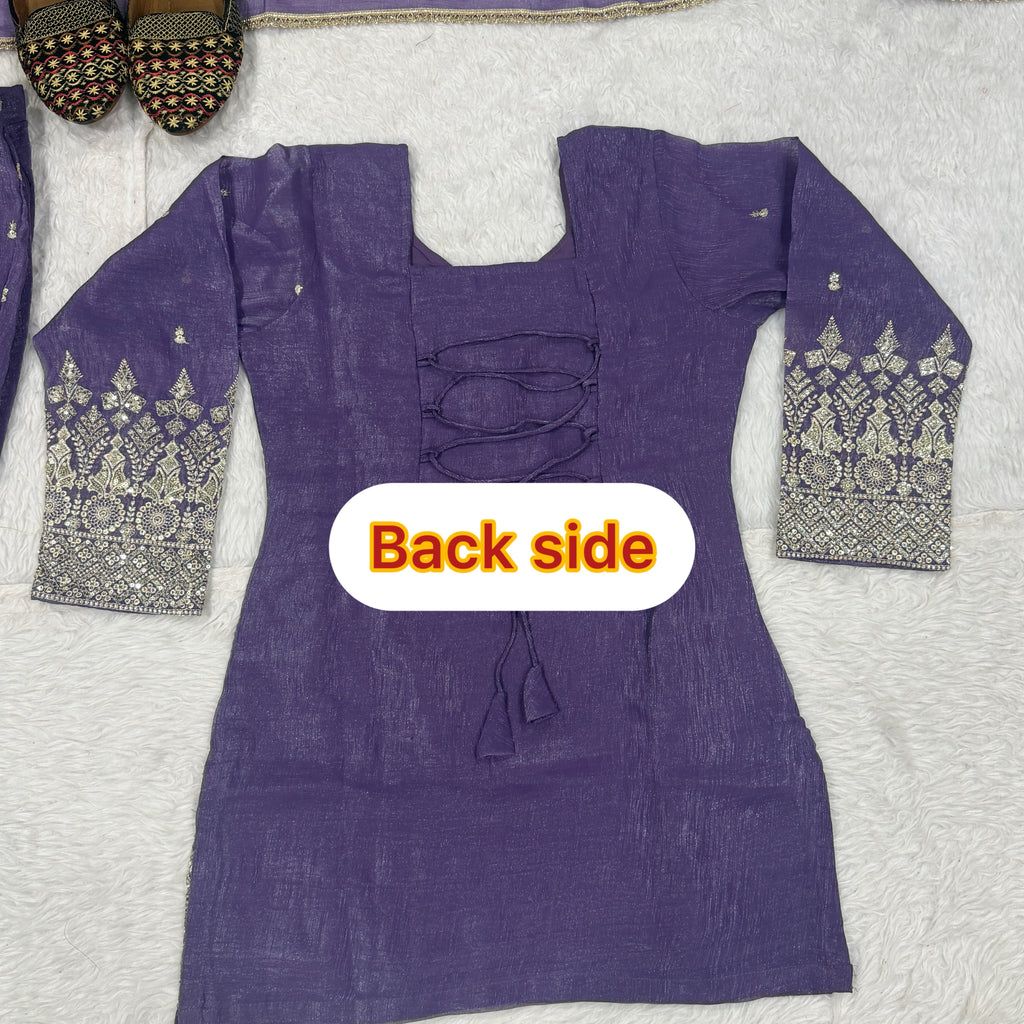 Designer Party Wear Look Top Plazzo