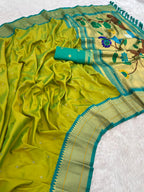 Paithani Saree With Gold Zari Small Motifs