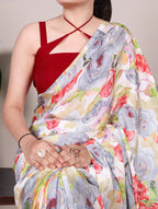 Soft Touch Of Silk Floral Print Saree