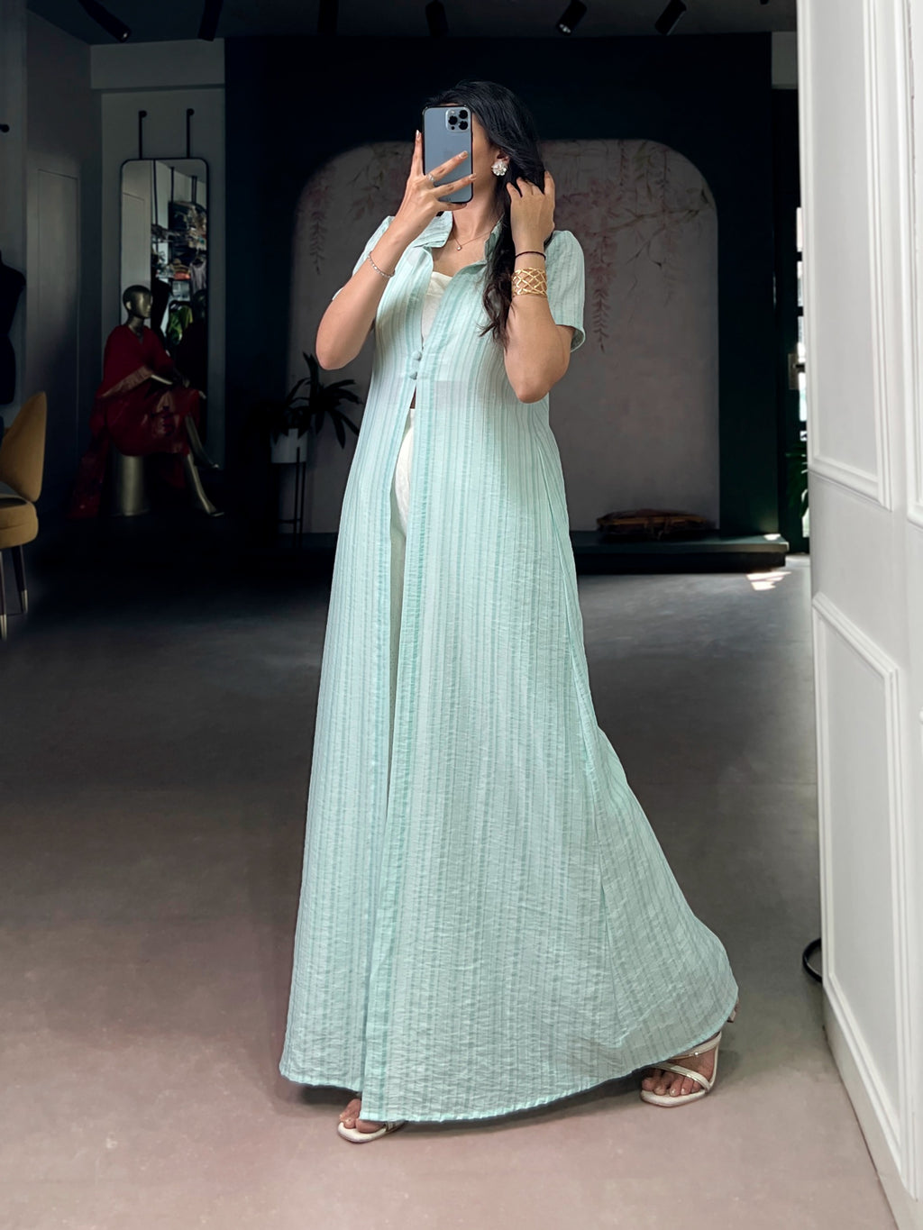 Soft textures soothing tones, standout style Indo-Fusion Set