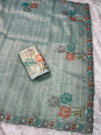 Glass Tissue Organza Saree