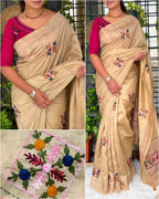 Tusser Cotton saree