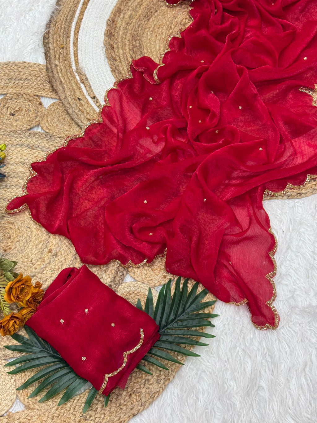 Space Chiffon Silk Saree