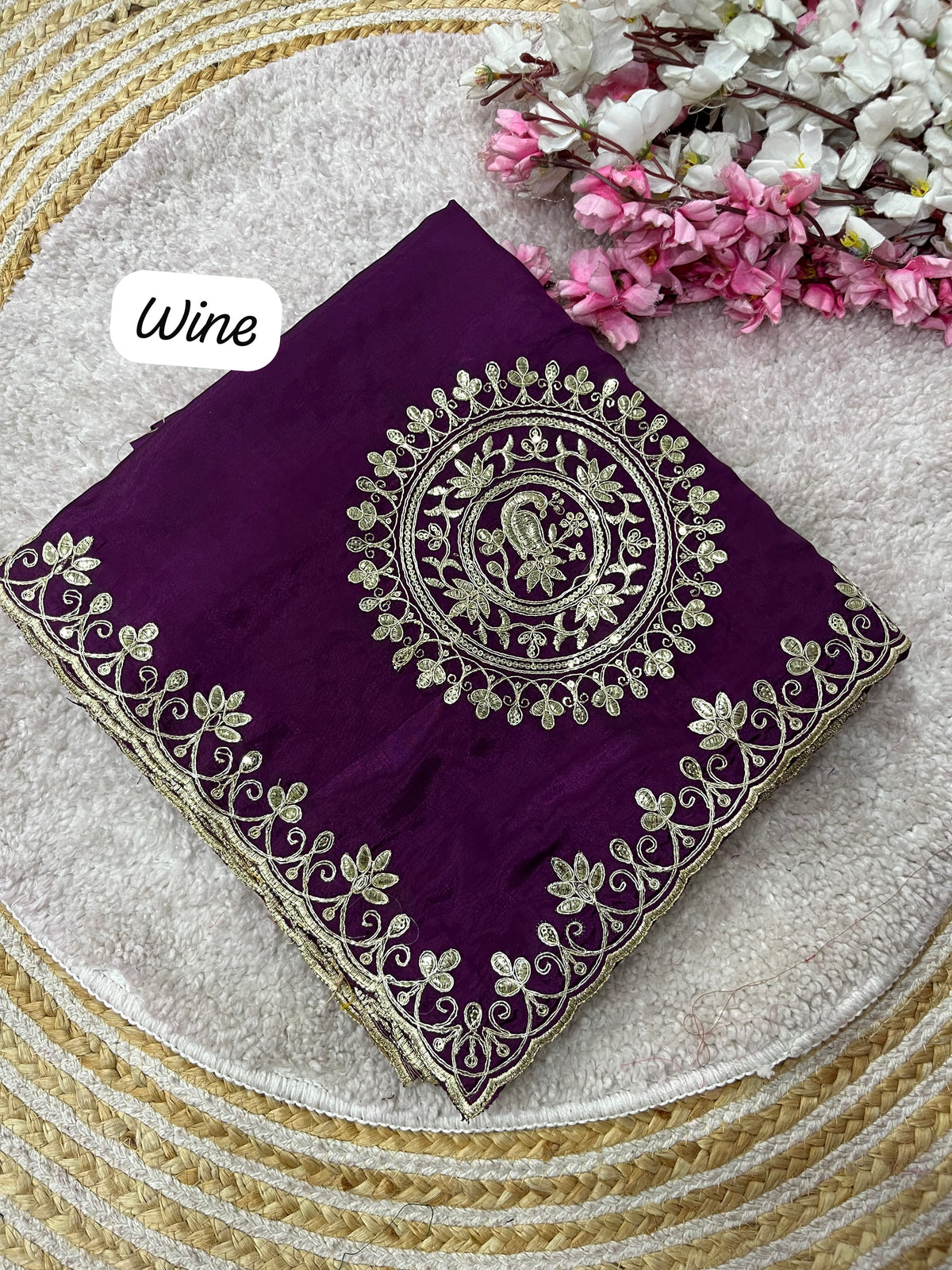 Karvachauth Special Gotafoil Butta Saree