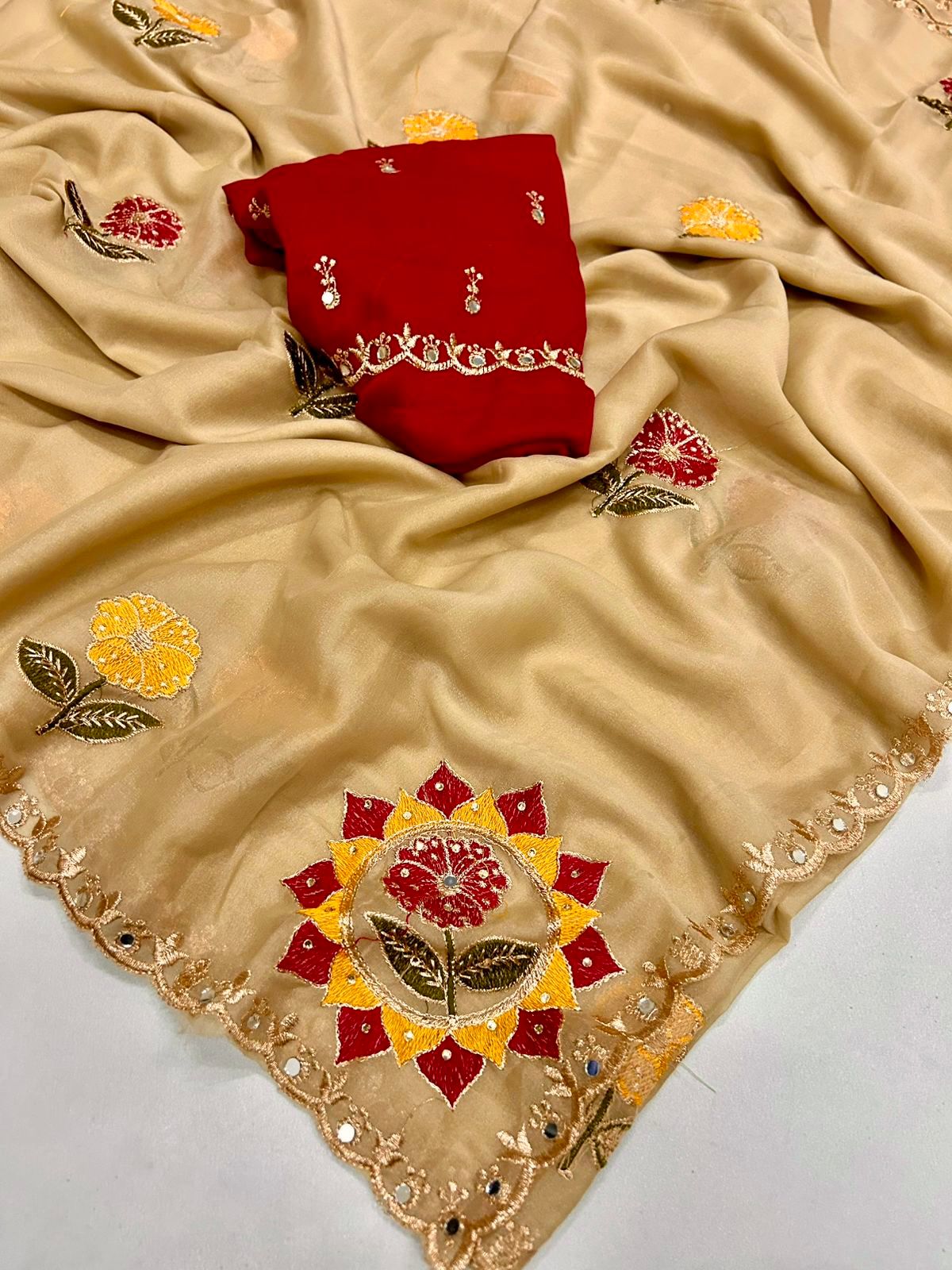 Rangoli tissue Saree