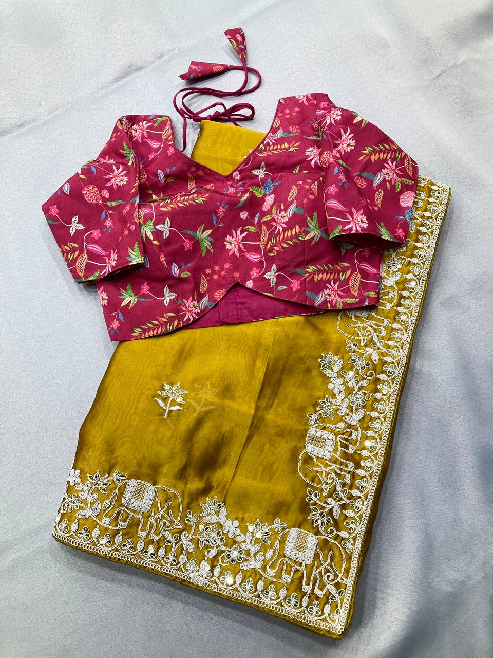 Party Wear Rangoli Silk Saree