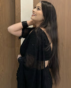 Fox Georgette Wedding Saree With Beautiful Khatli