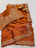 Soft pure Rangoli Silk Saree