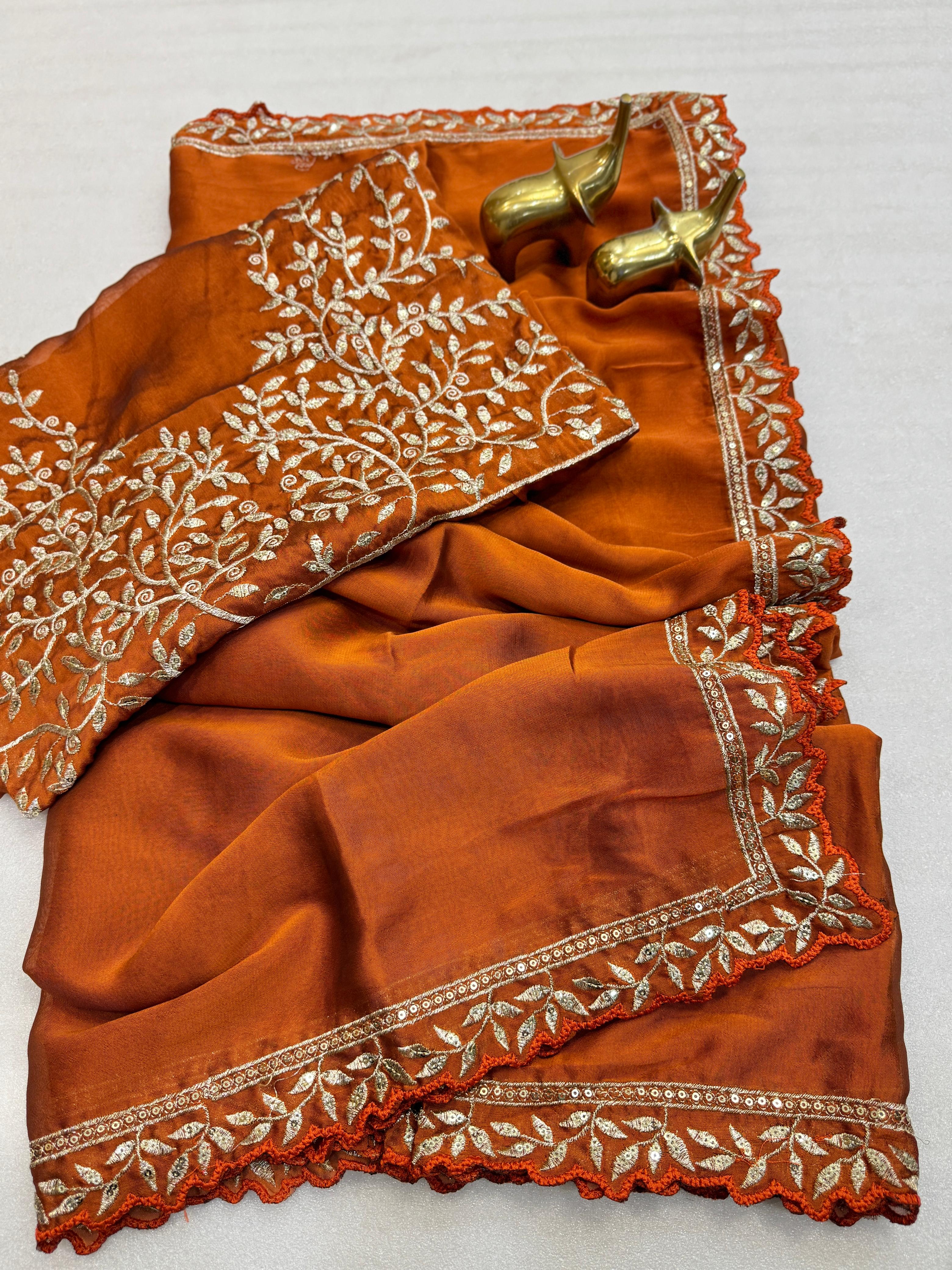 Soft pure Rangoli Silk Saree