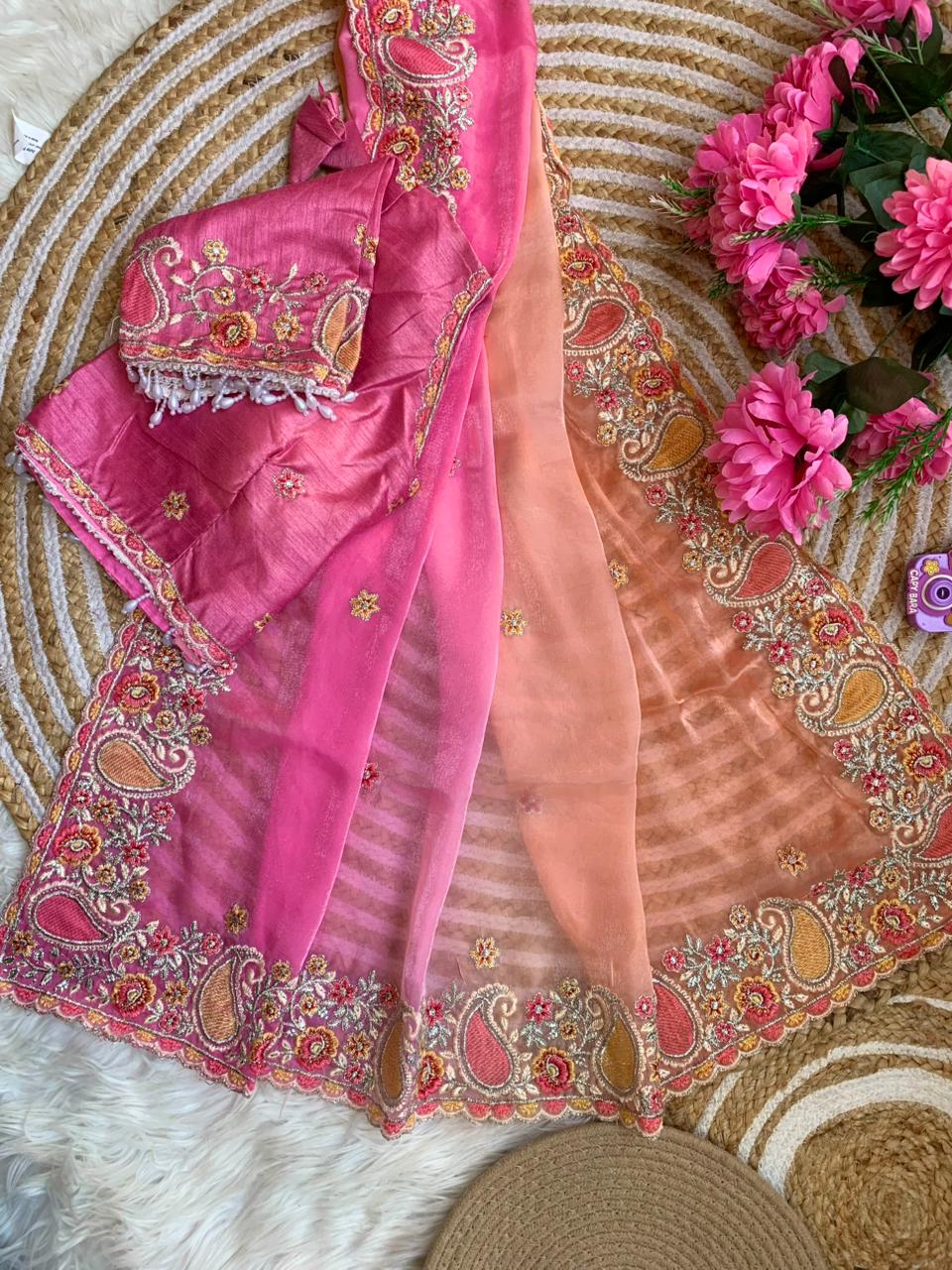 Very Soft nd elegant Rich look Fendy Saree